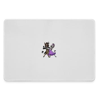 Wildebeest and zebra in elegant ball dance waltz - Large Gaming Mouse Mat - grey - Front