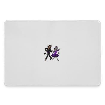 Wildebeest and zebra in passionate dance - Large Gaming Mouse Mat - grey - Front