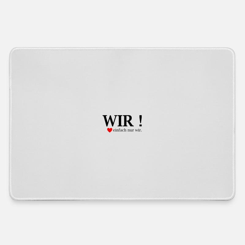 WE! Just us heart - Large Gaming Mouse Mat - grey