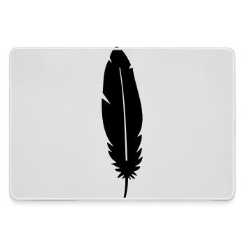 Silhouette de plumes - Grand tapis de souris gamer - bruyère - Devant