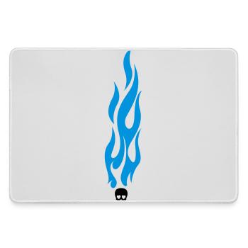 flammen - Mousepad groß für Gamer - Grau - Vorne