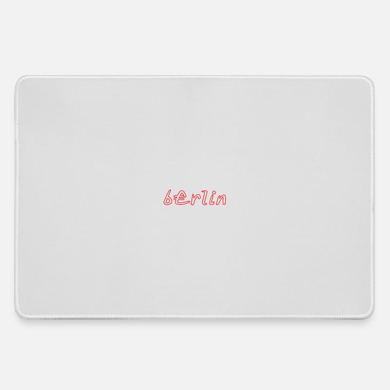 Berlin Neon Graffiti Style - Large Gaming Mouse Mat - grey