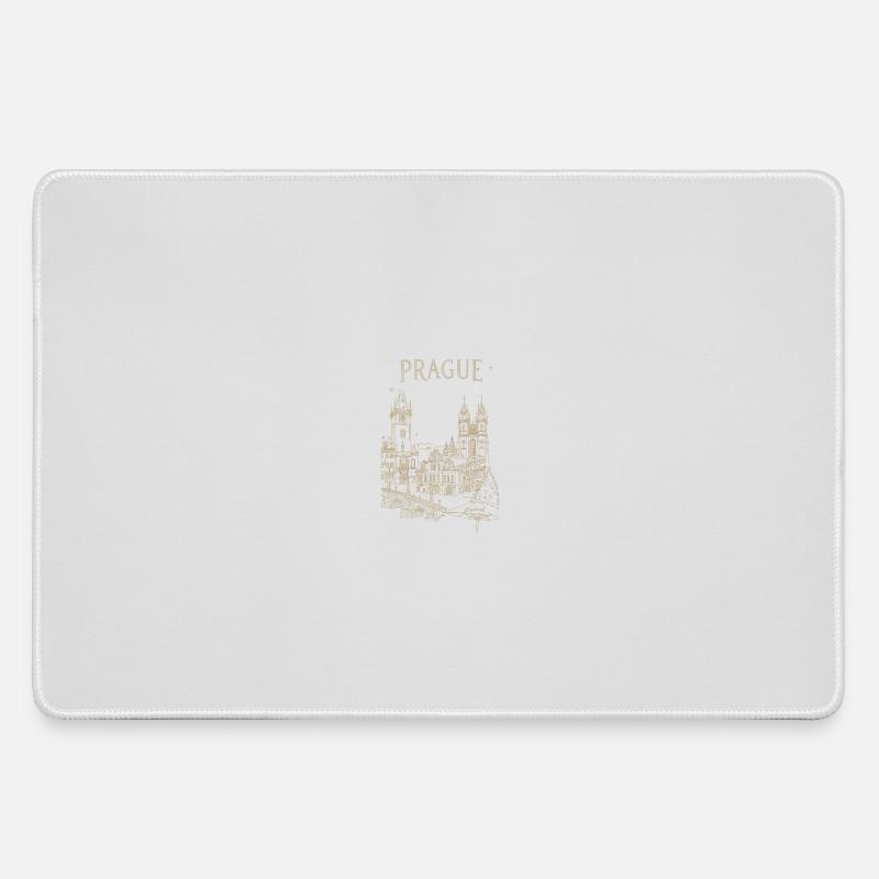 Stylized Prague - Large Gaming Mouse Mat - grey