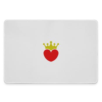 Heart with crown - Large Gaming Mouse Mat - grey - Front
