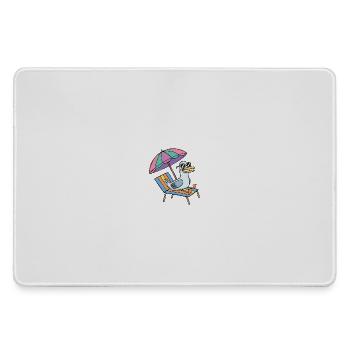 Möwe macht Urlaub - Mousepad groß für Gamer - Grau - Vorne