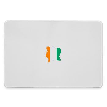 Stilisierte dreifarbige Karte der Elfenbeinküste - Mousepad groß für Gamer - Grau - Vorne