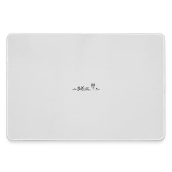 München Rennrad Herzschlag – Radfahrer Design - Mousepad groß für Gamer - Grau - Vorne