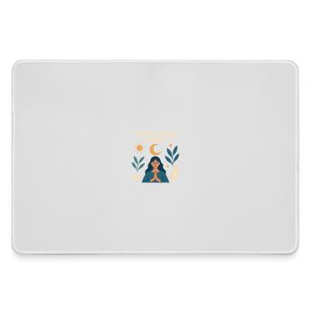 Schutz deiner Energie – Meditative Kraft - Mousepad groß für Gamer - Grau - Vorne