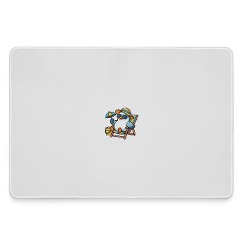 Strandpinguin im Sonnenstil - Mousepad groß für Gamer - Grau - Vorne
