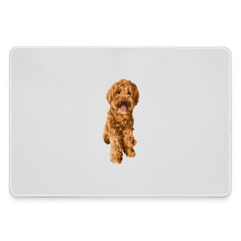 Goldendoodle Schnoodle - Mousepad groß für Gamer - Grau - Vorne