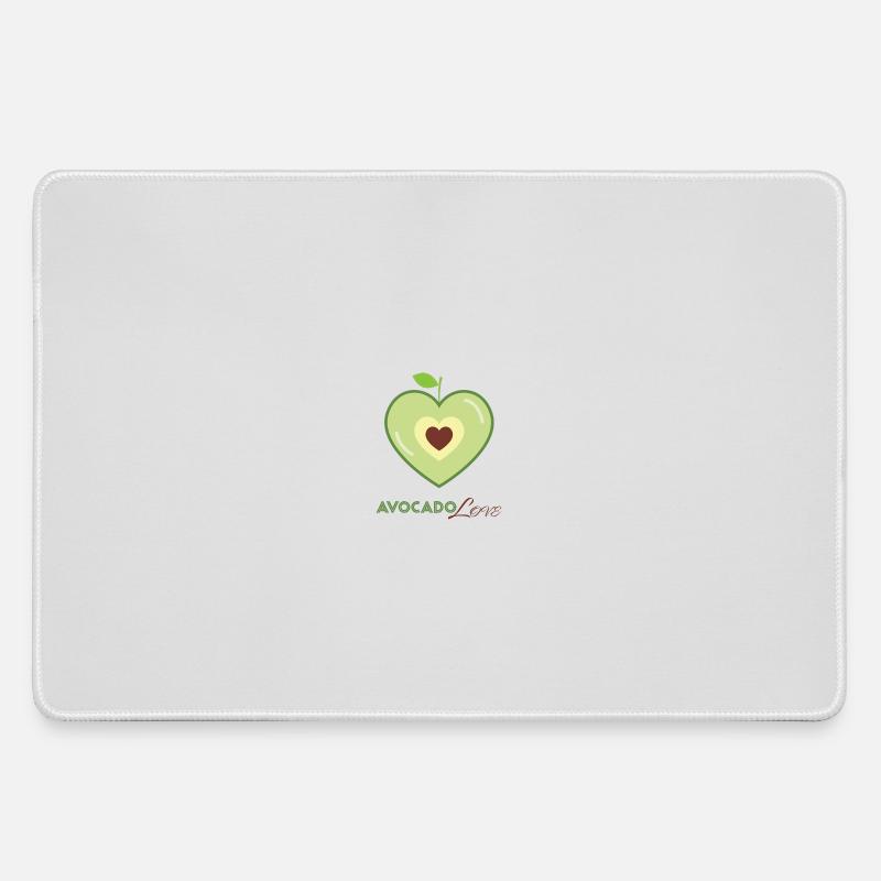 Avocado Heart Love - Large Gaming Mouse Mat - grey
