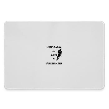 Firefighter humor date - Large Gaming Mouse Mat - grey - Front