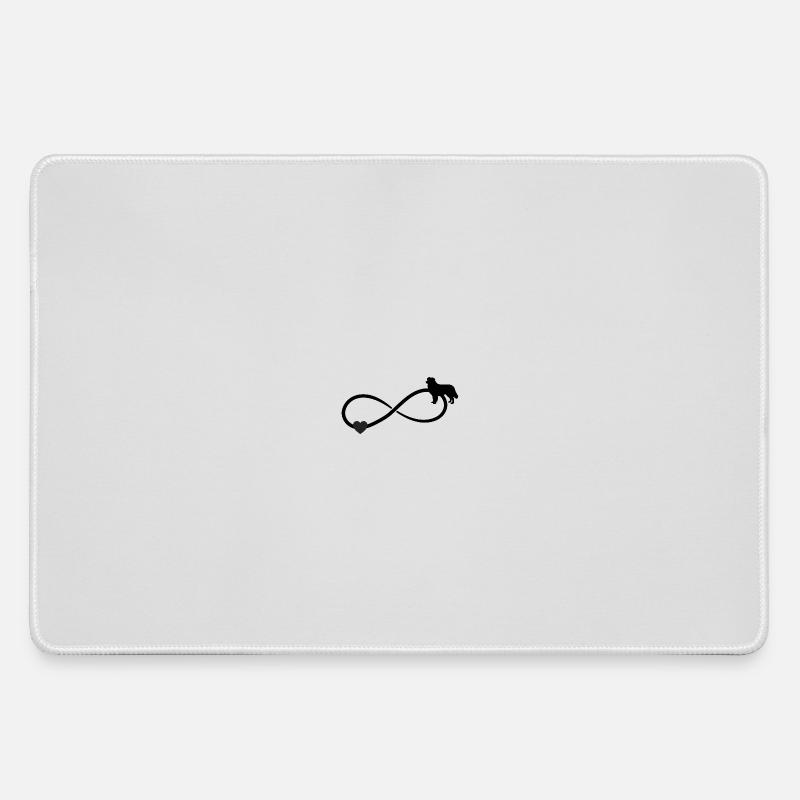 Australian Shepherd Heart Infinity - Large Gaming Mouse Mat - grey