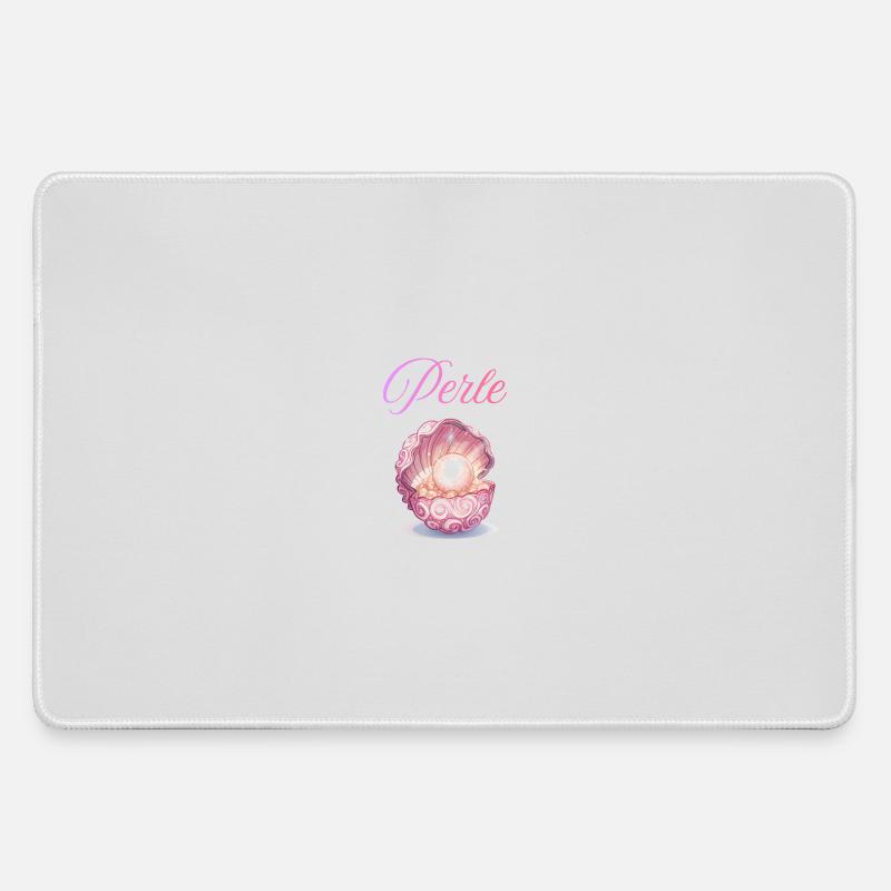 Pearl in the Rose Shell - Large Gaming Mouse Mat - grey