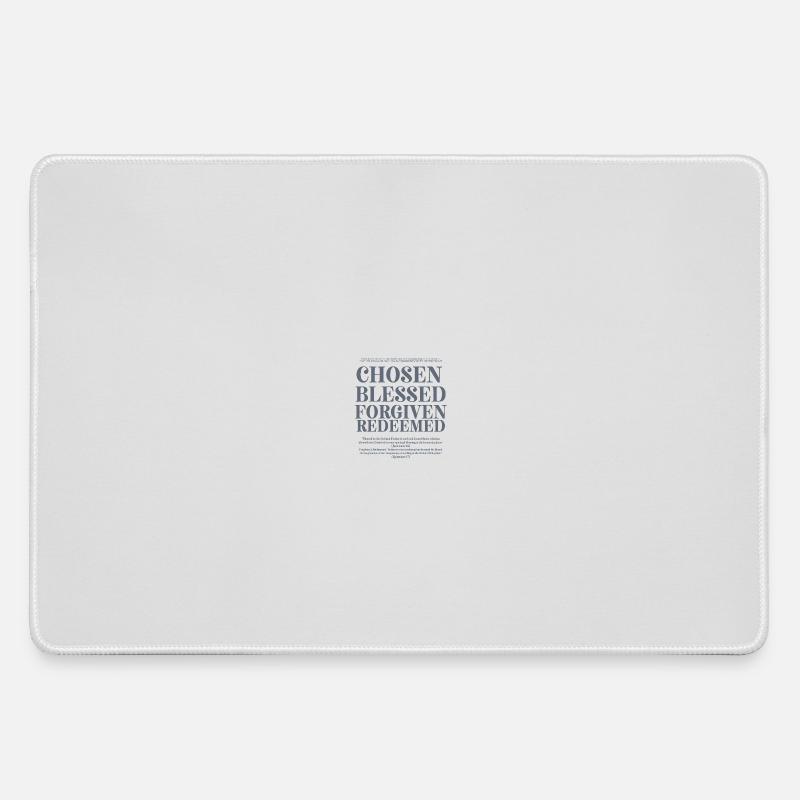 Auserwählt Gesegnet Vergeben Erlöst - Large Gaming Mouse Mat - grey