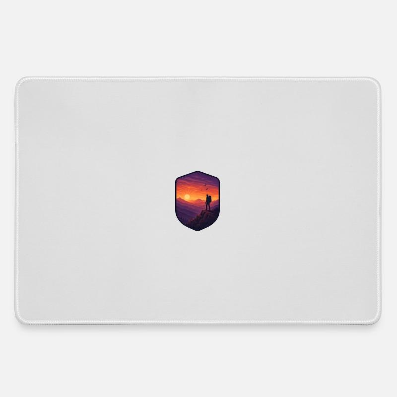 Sunset Ridge - Large Gaming Mouse Mat - grey