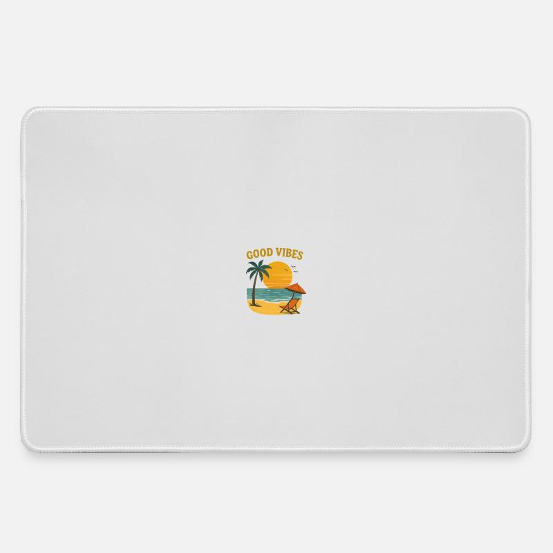 Sunset Beach Motif - Large Gaming Mouse Mat - grey
