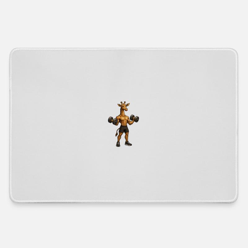 Sport Giraffe - Large Gaming Mouse Mat - grey