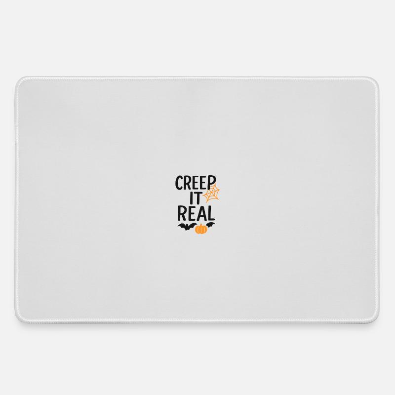 Halloween Spider Pumpkin Design - Large Gaming Mouse Mat - grey