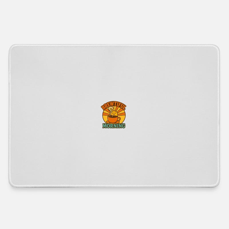 Brewtiful Morning - Large Gaming Mouse Mat - grey