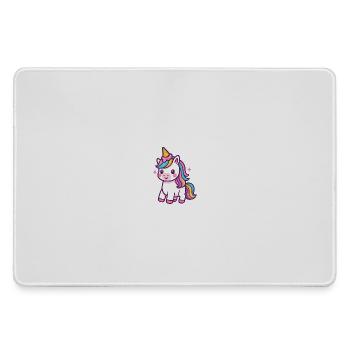 Licorne colorée avec crinière arc-en-ciel - Grand tapis de souris gamer - bruyère - Devant
