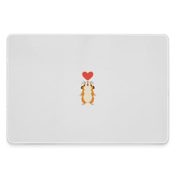 Cochon d’Inde avec cœur - Grand tapis de souris gamer - bruyère - Devant