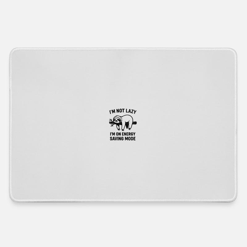 I'm Not Lazy – Power Saving Mode Sloth - Large Gaming Mouse Mat - grey