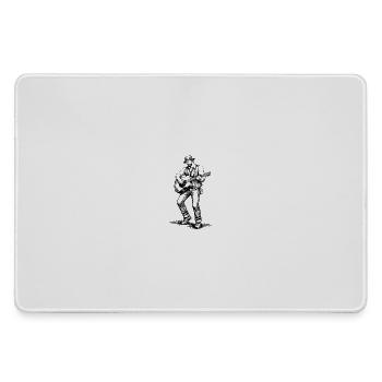 Vintage Guitarist Noir Illustration - Large Gaming Mouse Mat - grey - Front