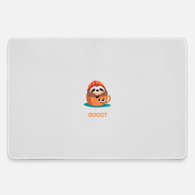 Lazy Humor and Coffee Design - Large Gaming Mouse Mat - grey