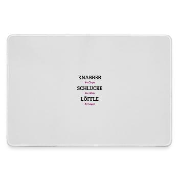 Chips Wein Suppe Typografie - Mousepad groß für Gamer - Grau - Vorne