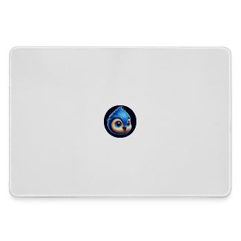 Comic Vogel blau Meise Blaumeise - Mousepad groß für Gamer - Grau - Vorne