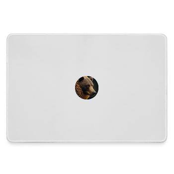 Braunbär in Bienen Wabe - Mousepad groß für Gamer - Grau - Vorne