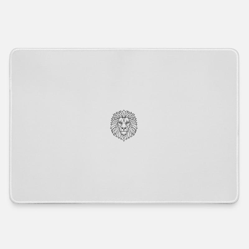 Lion Head - Large Gaming Mouse Mat - grey