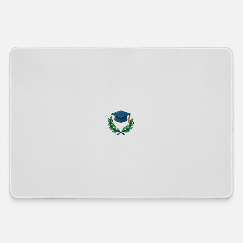 Academic Degree Wreath Design - Large Gaming Mouse Mat - grey