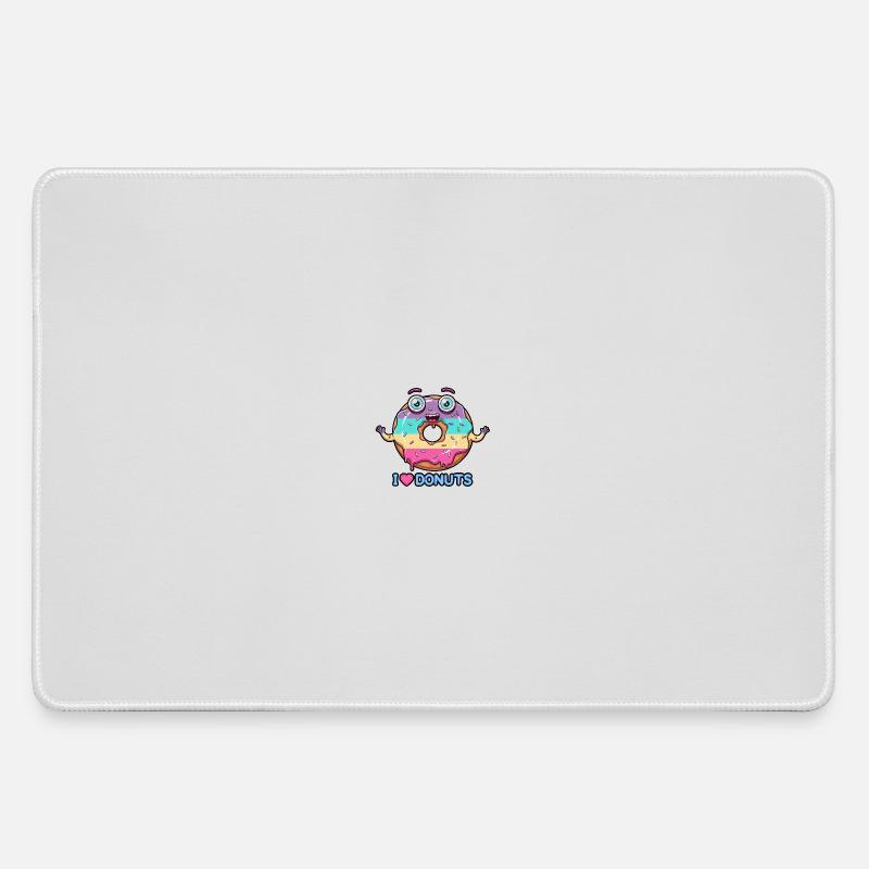 Crazy Donut - Large Gaming Mouse Mat - grey