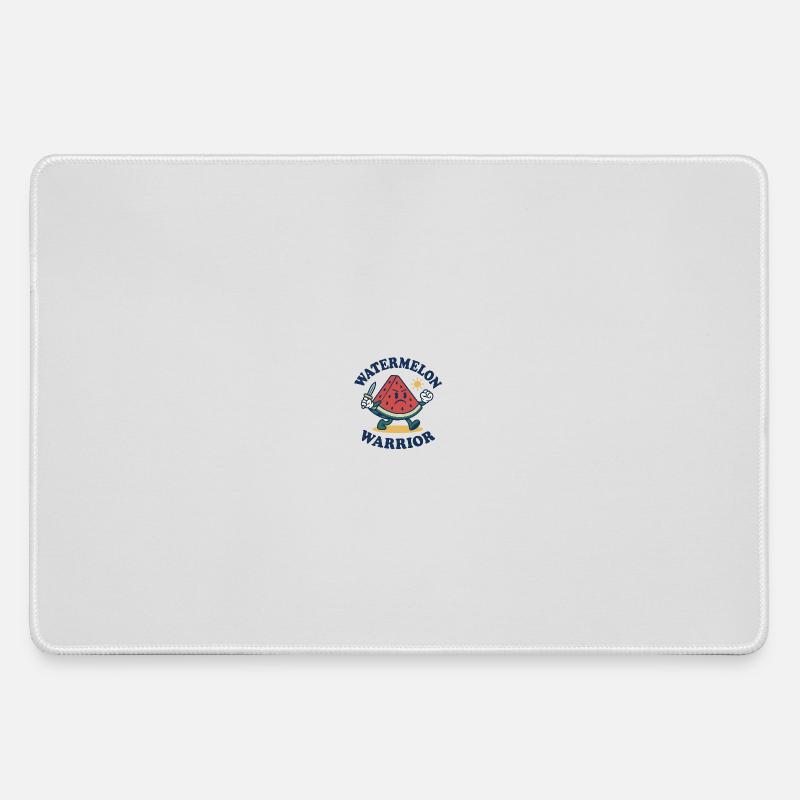 Watermelon Warrior – Bold Slice Design - Large Gaming Mouse Mat - grey