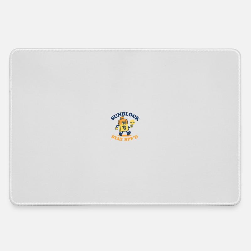 Sunblock Squad – Stay SPF'd Design - Large Gaming Mouse Mat - grey