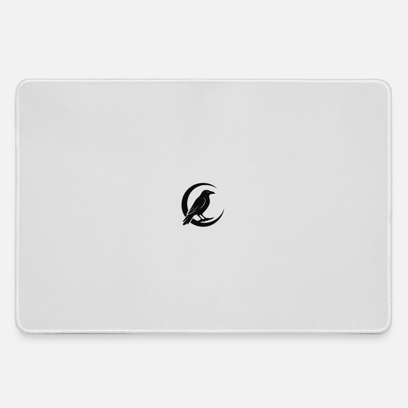 Moon Raven - Large Gaming Mouse Mat - grey