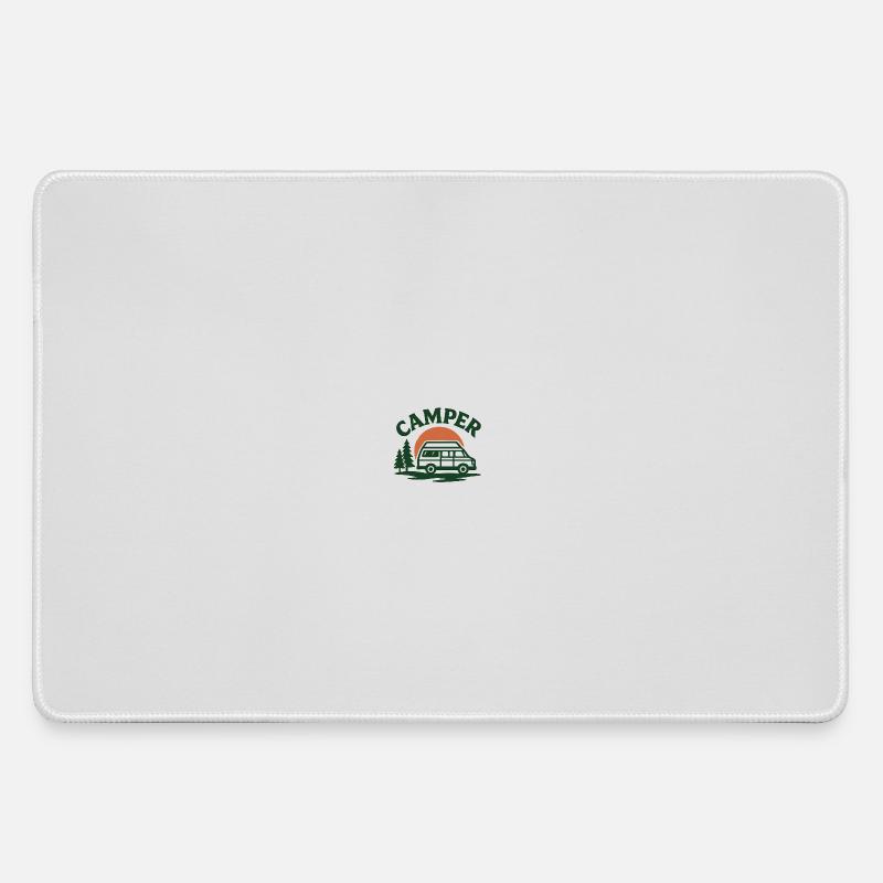 Camping Van Nature Motivation - Large Gaming Mouse Mat - grey