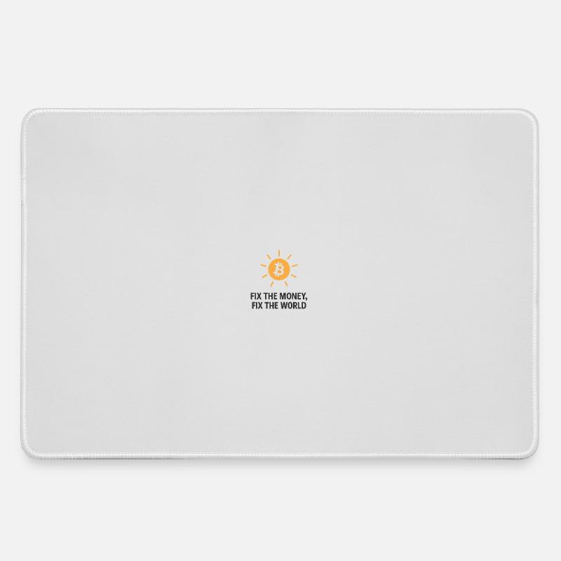 Fix_the_money - Large Gaming Mouse Mat - grey