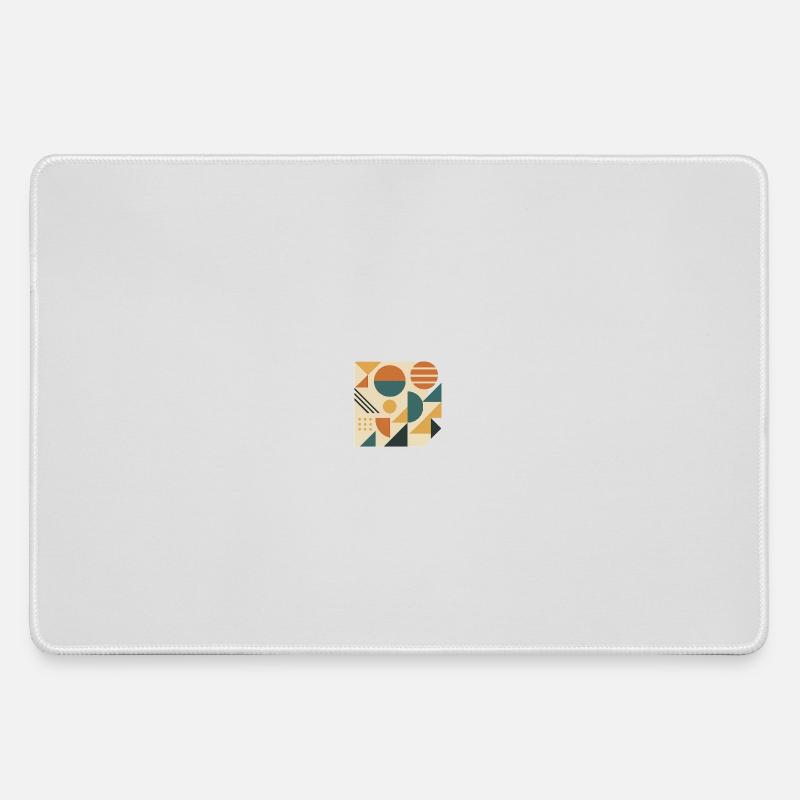 Geometric Color Tiles Pattern - Large Gaming Mouse Mat - grey