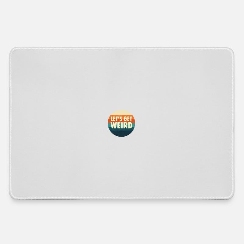 Let's Get Weird Retro Circle - Large Gaming Mouse Mat - grey