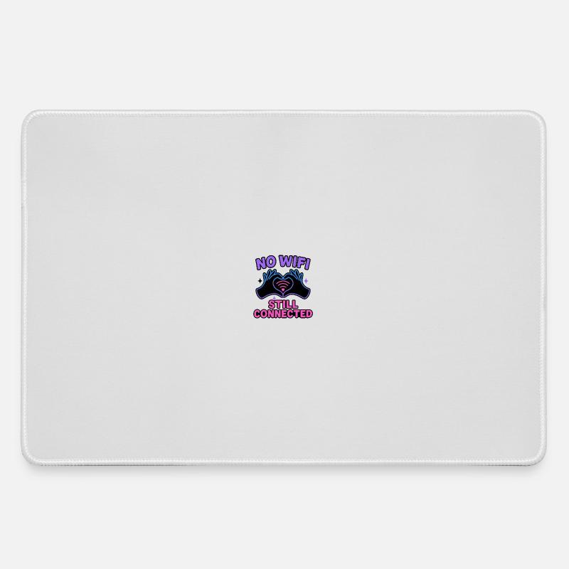 Still Connected No WiFi - Large Gaming Mouse Mat - grey