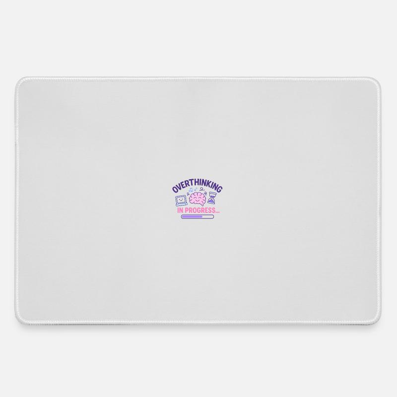 Overthinking in Progress - Large Gaming Mouse Mat - grey