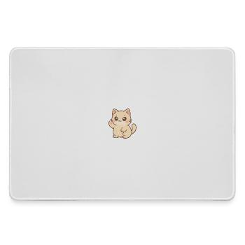 Kawaii Kitten Waving Design - Large Gaming Mouse Mat - grey - Front