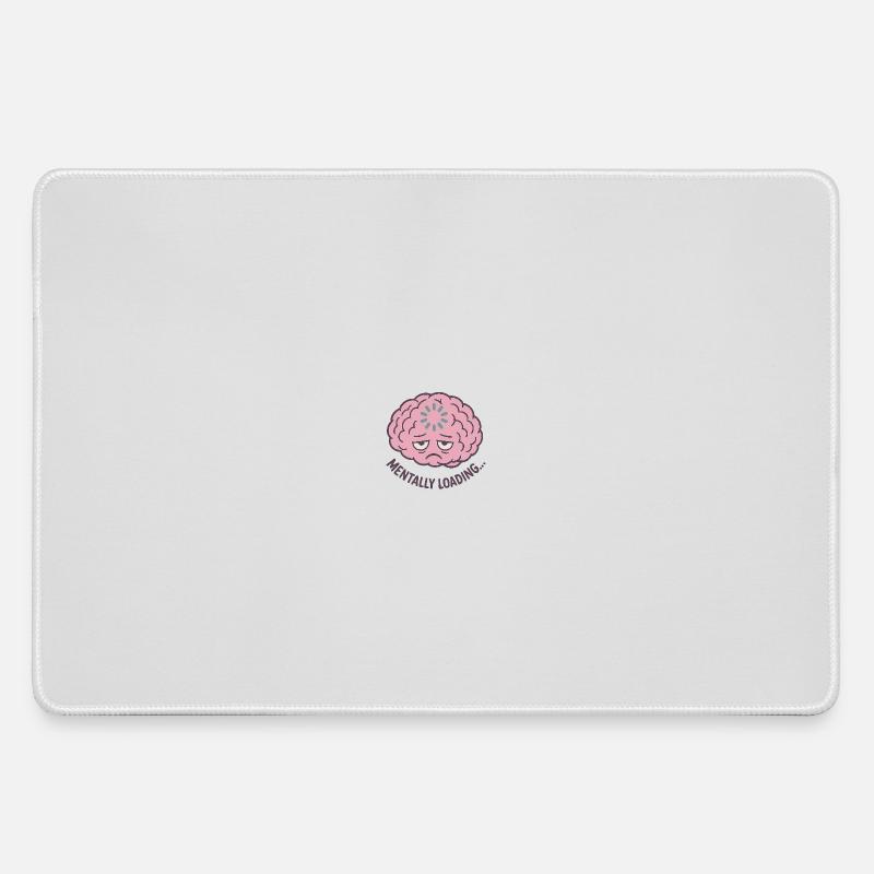 Mentally Loading - Large Gaming Mouse Mat - grey