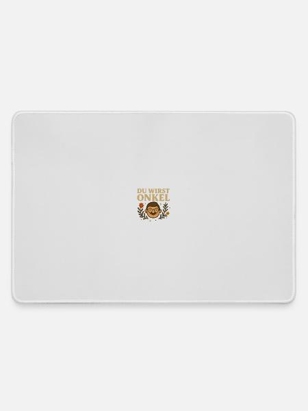 Du wirst Onkel Jubelbild - Mousepad groß für Gamer - Grau
