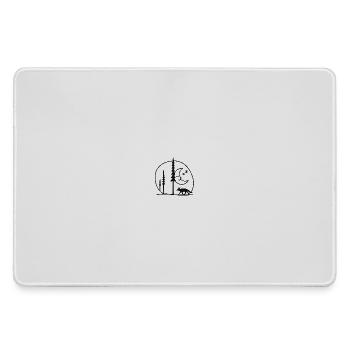 Mondnächtliche Fuchs-Wald Silhouette Fans geschenk - Mousepad groß für Gamer - Grau - Vorne