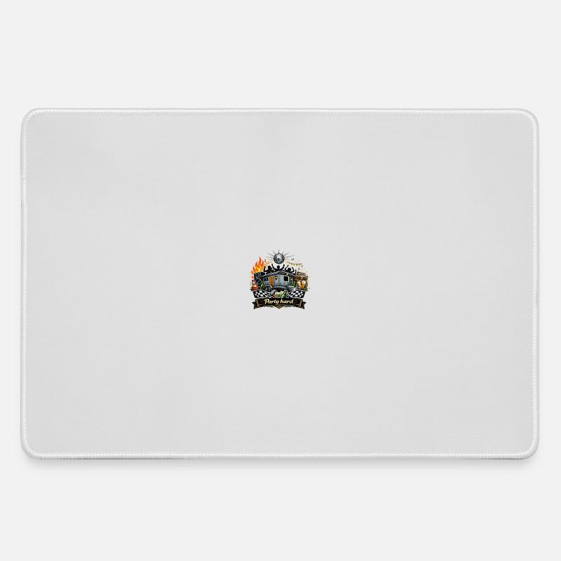 Party Construction Trailer - Large Gaming Mouse Mat - grey
