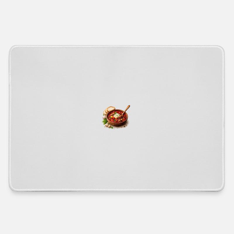 Savory stew - Large Gaming Mouse Mat - grey